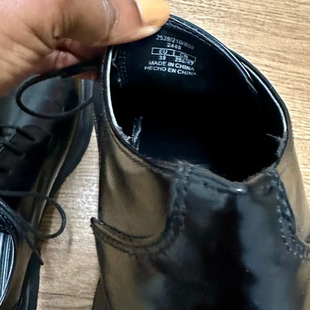 Zara chunky platform Derby shoes